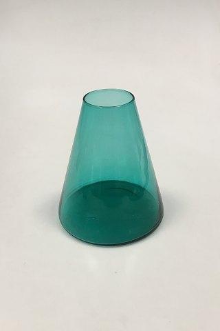Kastrup Glasværk Opaline form Grøn Konisk vase - Danam Antik