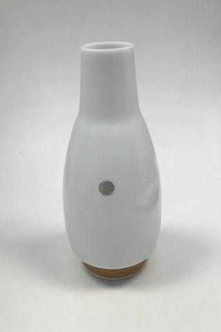 Kastrup Glasværk Opaline Vase med bambusbevikling - Danam Antik
