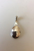 Georg Jensen Sterling Sølv/Blå Emalje Dobbelt Saltkar No 862 med to skeer No 110 - Danam Antik