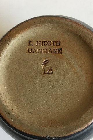 L. Hjorth Stentøjsvase med mørkegrå glasur - Danam Antik