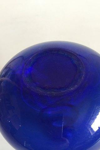 Glasvase af blåt glas - Danam Antik