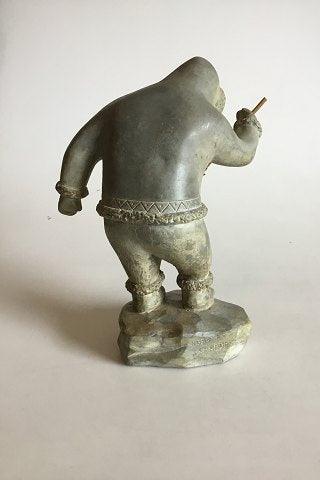Eskimo, Figur af fedtsten. Ben Abbott, Canada - Danam Antik