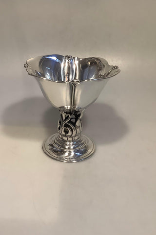 Kay Bojesen Sølv skål med Sten monteret