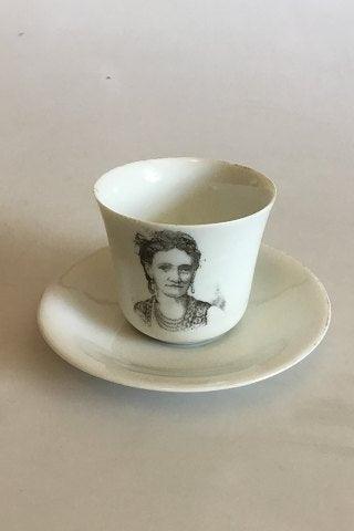 Bing & Grøndahl 6 kaffekopper med underkopper med portrætter af Venstrepolitikere - Danam Antik