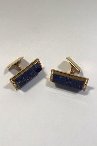 Georg Jensen 18K Guld Manchetknapper No 810 Lapis Lazuli - Danam Antik