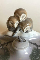 Royal Copenhagen Art Nouveau Skrivesæt med 3 Ugler og 1 mus - Danam Antik