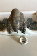 Royal Copenhagen Art Nouveau Skrivesæt med 3 Ugler og 1 mus - Danam Antik