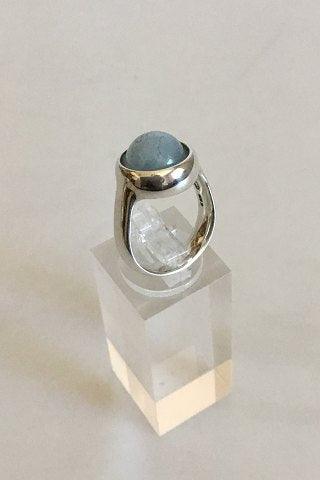 Georg Jensen Sterling Sølv Sphere Ring No 473 med Lys sten - Danam Antik
