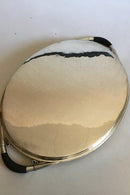 Georg Jensen Sterling Sølv Oval Serveringsbakke med træhåndtag No 251C - Danam Antik
