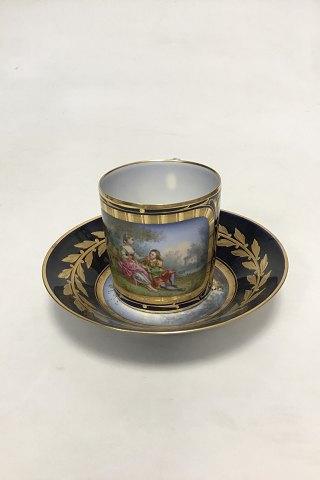 Sevres Porcelæns kop og underkop, 1844. - Danam Antik