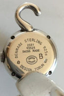 Georg Jensen Sterling Sølv Armbåndsur med Bjergkrystal No 231 - Danam Antik