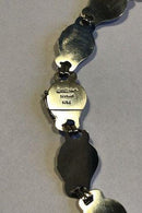 Evald Nielsen Sterling Sølv Halskæde med lapis. - Danam Antik