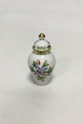 Herend Queen Victoria grøn Miniature vase med låg - Danam Antik