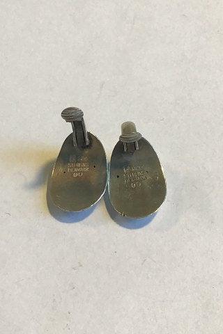 Georg Jensen Sterling Sølv Øreclips No 90. - Danam Antik
