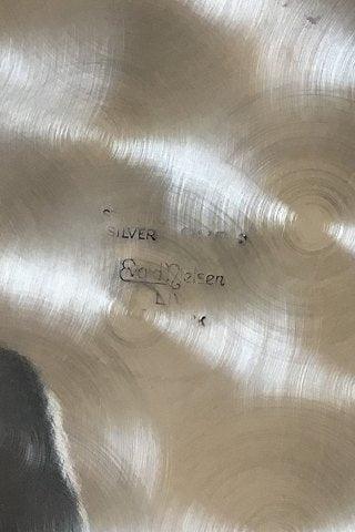 Evald Nielsen Sterling Sølv Lågfad med Lågknop og håndtag af udskåret Elfenben - Danam Antik