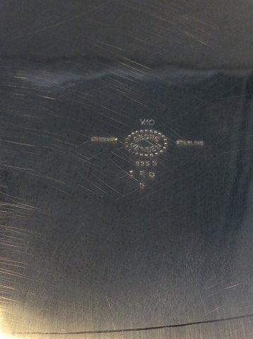 Georg Jensen Sterling Sølv Stort Serveringsfad i Melon mønstret No 159B - Danam Antik