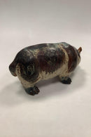 Royal Copenhagen Stentøjs figur Flodhest af Knud Kyhn No 20182 - Danam Antik