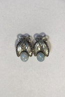 Georg Jensen Sterling Sølv Øre clips No 108 Opal - Danam Antik