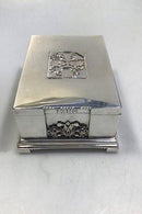 Georg Jensen Sølv Cigaræske/Lågskrin med indlæg af træ - Danam Antik