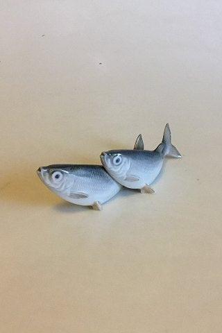 Royal Copenhagen Figur af to fisk(Sild) No 2851 - Danam Antik