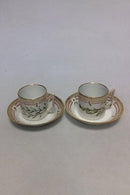 12 set Royal Copenhagen Flora Danica Chokoladekop No 20/3513 - Danam Antik