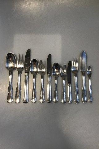 Georg Jensen Sterling Sølv Dobbeltriflet Bestiksæt 12 Pers (144 dele) - Danam Antik