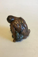 Bing & Grøndahl Figur af Kai Nielsen "Siddende Bacchus med Druer" No 4024 - Danam Antik