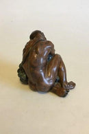 Bing & Grøndahl Figur af Kai Nielsen "Siddende Bacchus med Druer" No 4024 - Danam Antik