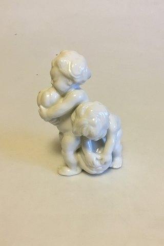 Bing & Grøndahl Blanc de Chine Figur af to børn 4033 - Danam Antik