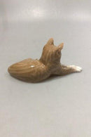 Royal Copenhagen figur af liggende Kat No 332 - Danam Antik