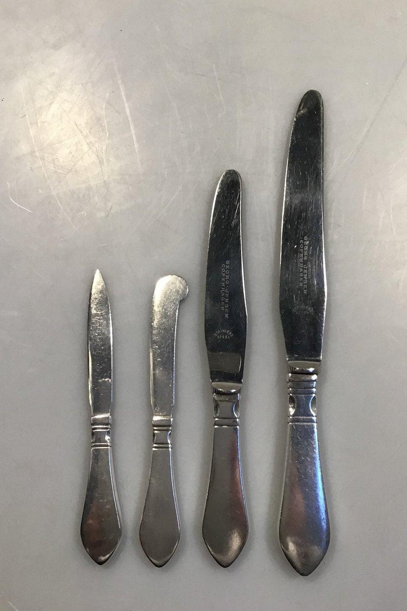 Georg Jensen Sterling Sølv Antik Bestiksæt for 12 Personer (215 dele) - Danam Antik