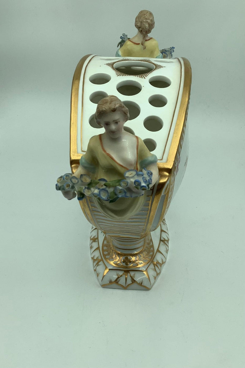 Royal Copenhagen Fuld Saksisk Blomst Bouquetière No. 4/1572 - Danam Antik