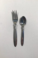 Georg Jensen Kaktus Sterling Sølv Spise og Frokost Bestik Sæt 96 dele - Danam Antik