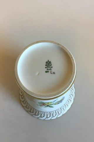 Bing & Grøndahl Saksisk Blomst, Hvid Vase No 186 - Danam Antik