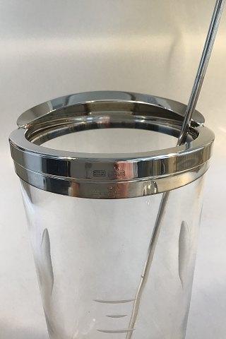 A Michelsen Sterling Sølv monteret Cocktail Glas kande med Mixe ske - Danam Antik