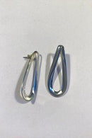 Georg Jensen Sterling Sølv Øreringe No 452 Infinity - Danam Antik