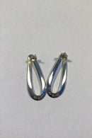 Georg Jensen Sterling Sølv Øreringe No 452 Infinity - Danam Antik