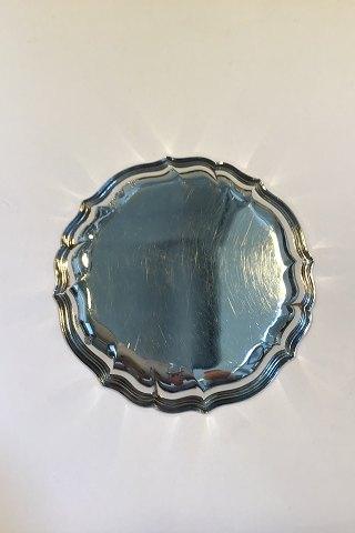 Cohr Sølv Skævknækket glasbakke Diam 8 cm - Danam Antik
