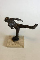 Royal Copenhagen Bronzestatuette af Kunstskøjteløber. Designet af Sterett-Gittings Kelsey i 1976 - Danam Antik