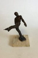 Royal Copenhagen Bronzestatuette af Kunstskøjteløber. Designet af Sterett-Gittings Kelsey i 1976 - Danam Antik