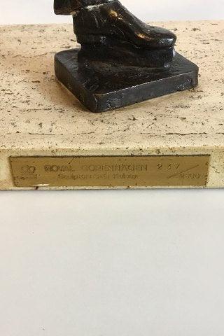 Royal Copenhagen Bronzestatuette af Kunstskøjteløber. Designet af Sterett-Gittings Kelsey i 1976 - Danam Antik