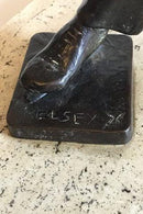 Royal Copenhagen Bronzestatuette af Kunstskøjteløber. Designet af Sterett-Gittings Kelsey i 1976 - Danam Antik