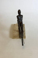 Royal Copenhagen Bronzestatuette af Langrendsløber. Designet af Sterett-Gittings Kelsey i 1976 - Danam Antik