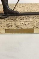 Royal Copenhagen Bronzestatuette af Langrendsløber. Designet af Sterett-Gittings Kelsey i 1976 - Danam Antik