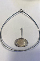Georg Jensen Sterling Sølv Torun Halsring No 174 med Torun Vedhæng No 133 - Danam Antik