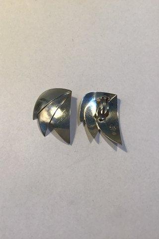 Georg Jensen Sterling Sølv Øreclips No 379 Regitze Overgaard - Danam Antik