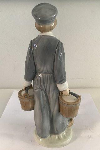 Lladro Figur Hollandsk Dreng med mælkespande, No 4811 - Danam Antik