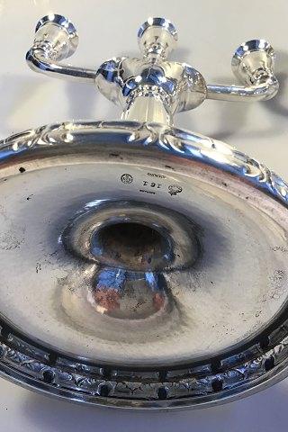 Georg Jensen Sterling Sølv Par tre-armede kandelabre No 161 (1925-1932). - Danam Antik