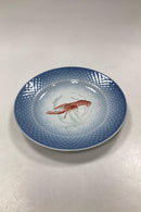 Sæt på 12 Bing og Grøndahl Blå Tone Fisketallerkener motiv 1 til 12 - Danam Antik