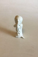 Bing & Grøndahl Blanc de Chine Figur af Havbarn med tang No 2267 - Danam Antik